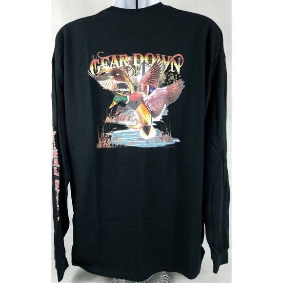Duck Hunter Long Sleeve T Shirt Size 2XL Hunting Apparel Black Outdoors Man New - Picture 1 of 8